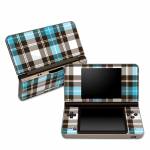 Turquoise Plaid Nintendo DSi XL Skin