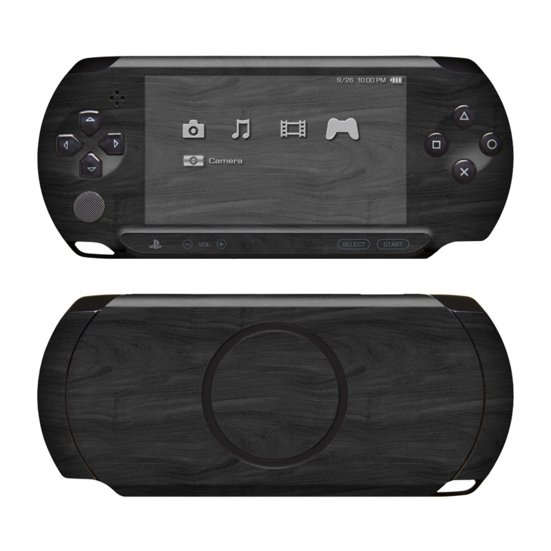 Black Woodgrain Sony PSP Street Skin Covers Sony PSP Street E1004 for custom style and protection!