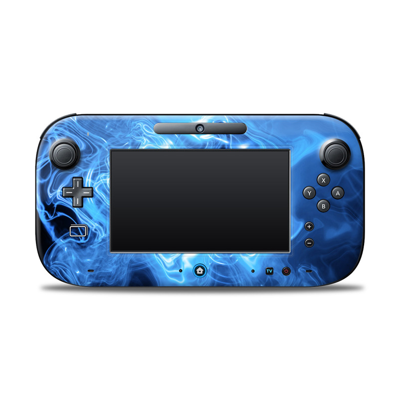 Blue Quantum Waves Nintendo Wii U Controller Skin Covers Nintendo Wii