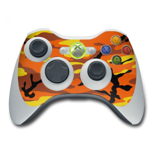 Orange Camo Xbox 360 Controller Skin Covers Xbox 360 Controller for custom style and protection!
